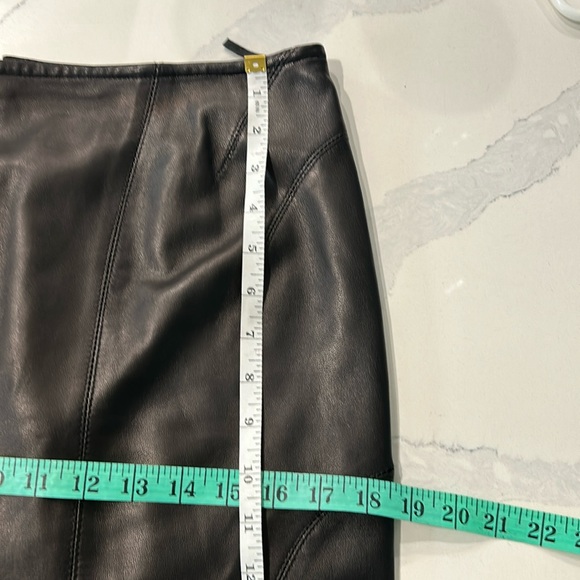 Izzy Camilleri Flared Tulip Profile Leather Midi Skirt - Picture 10 of 15